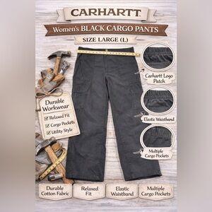 Carhartt Women's Black Cargo Pants